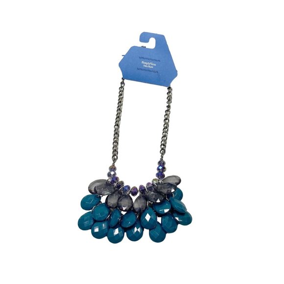 Simply Vera - Vera Wang Bold Faceted Drops Statement Necklace NWT - Picture 7 of 7